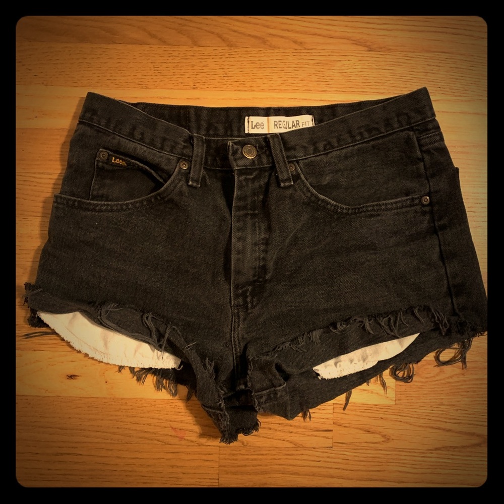 High waisted mom jean shorts